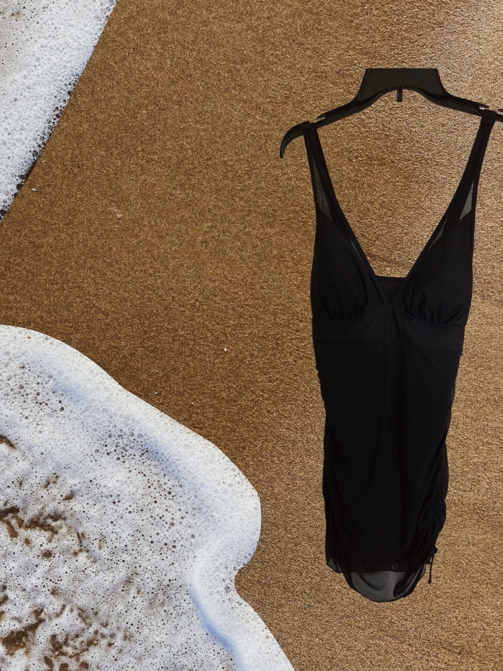 NWOT - Black SWIM DRESS with V-Neck